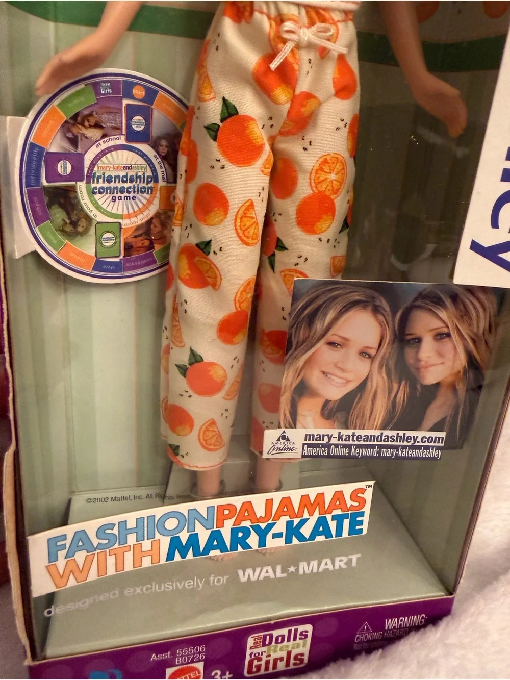 NIB Vintage 2002 Mary-Kate & Ashley Fashion Pajamas Dolls Mattel Walmart Excl
